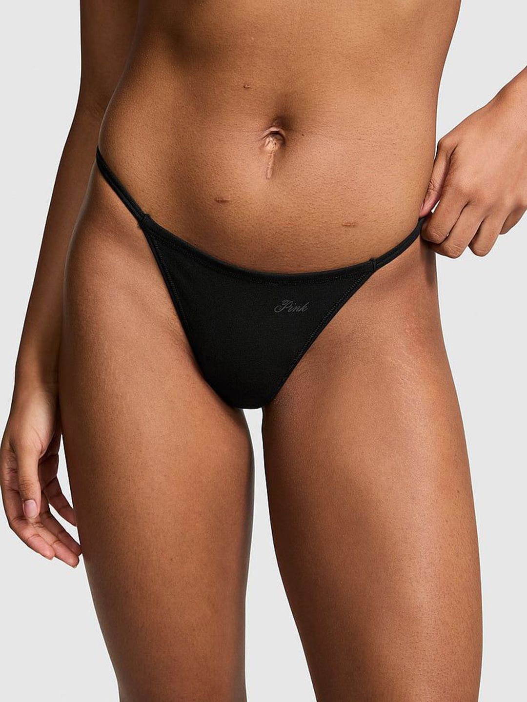 Victoria's Secret Pink Low-Rise Stretch V-String Thong Briefs 112458502ZUO-picture-55