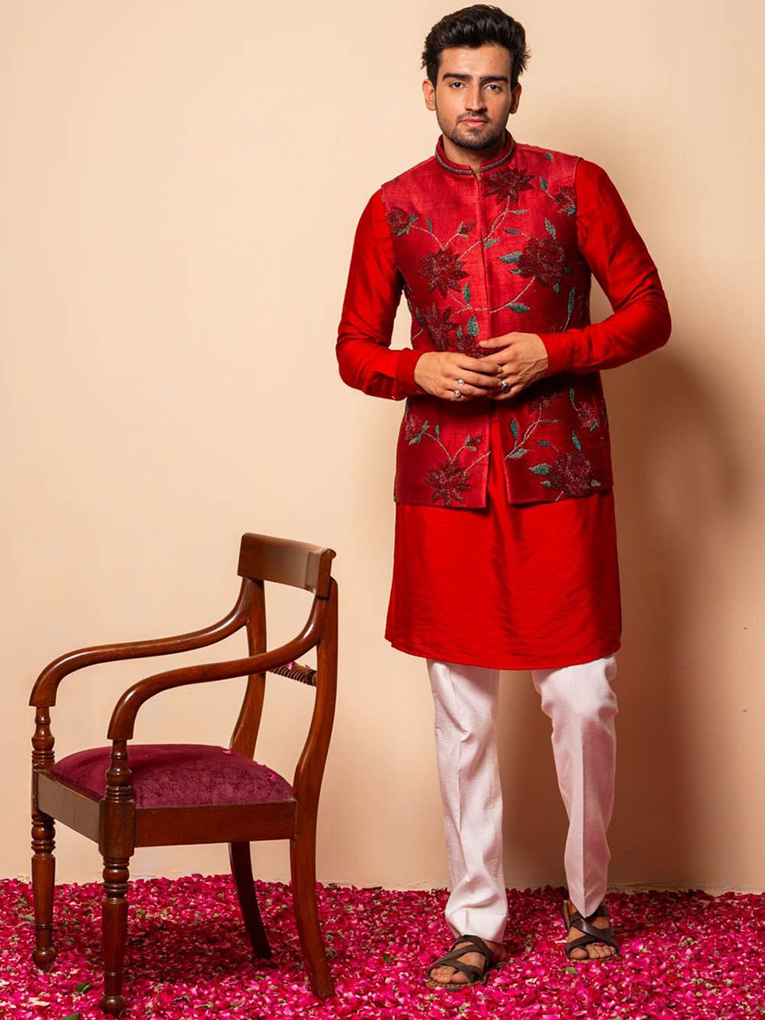 Ayush Jain Printed Woven Nehru Jacket-picture-42
