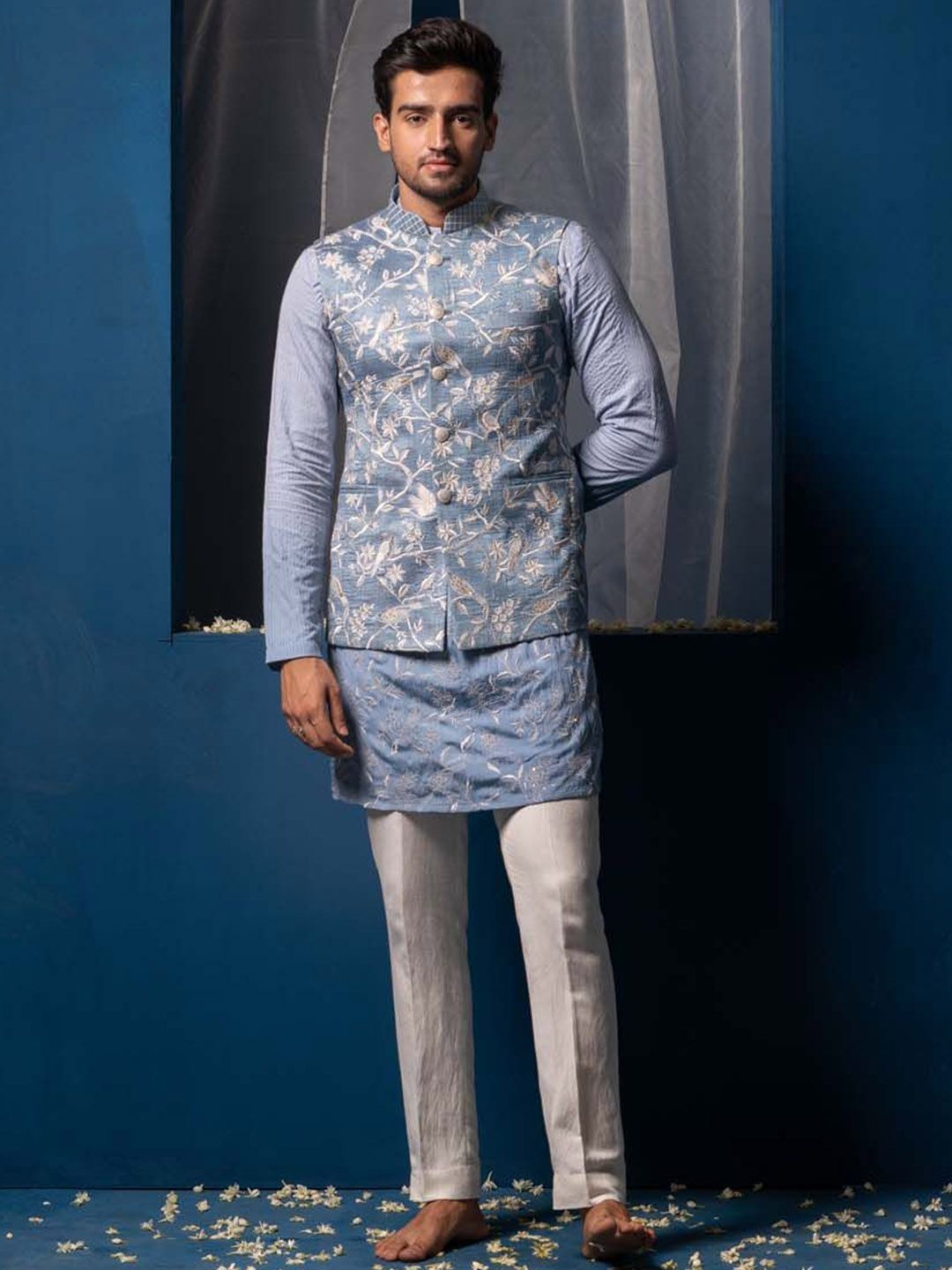 Ayush Jain Printed Woven Nehru Jackets-picture-47