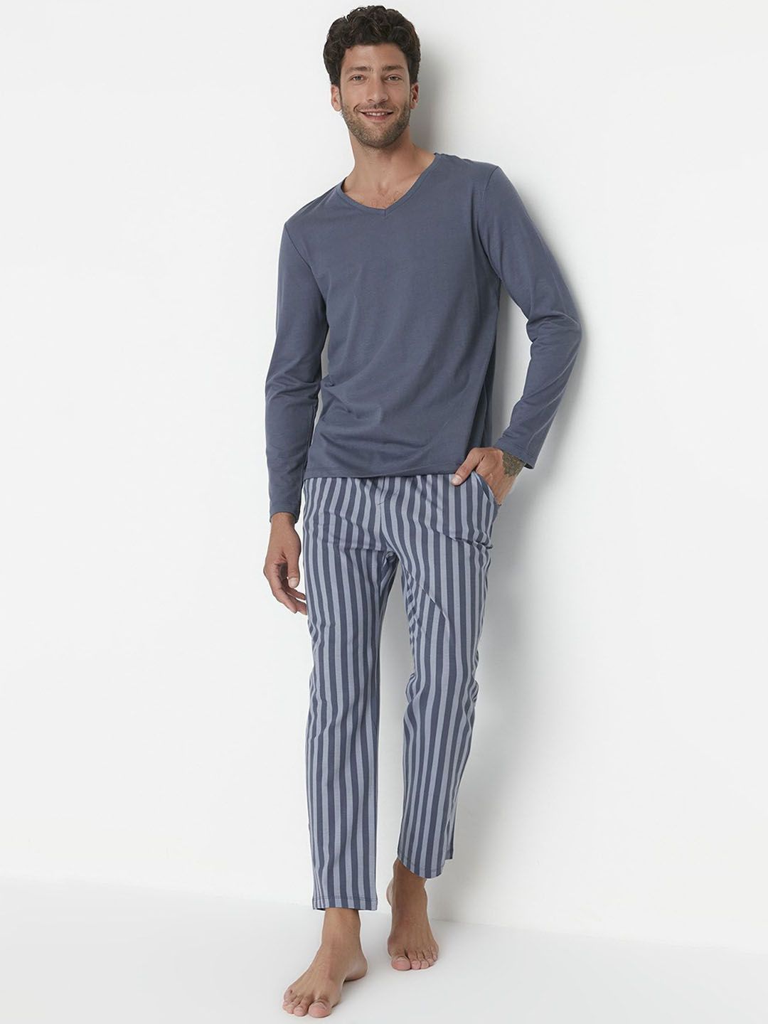 Trendyol Solid Men Night suit-picture-34
