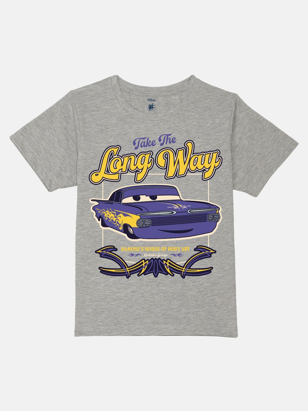 YK Disney Boys Cars Printed Pure Cotton Applique T-shirt-picture-33