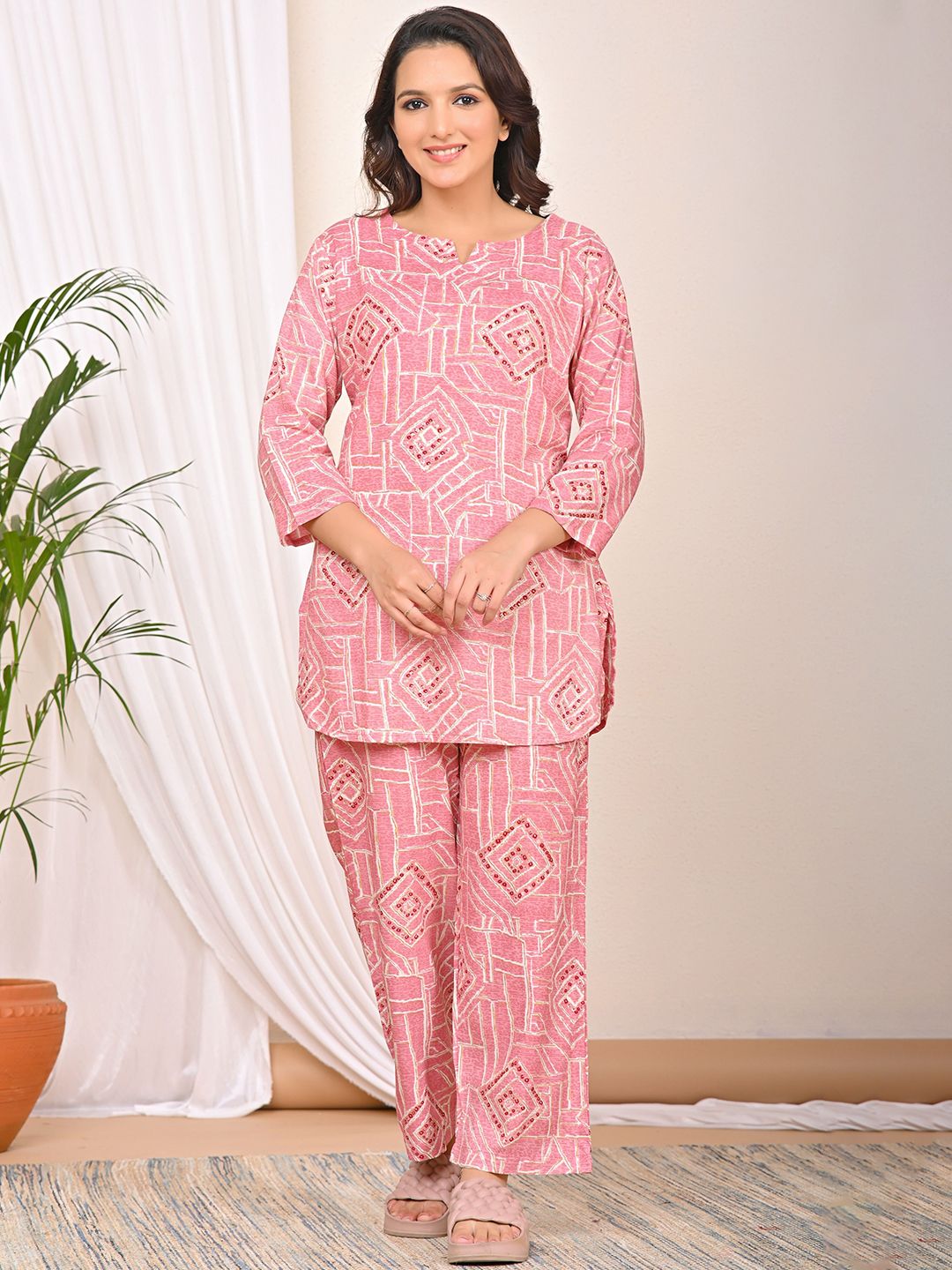TREND ME Printed Pure Cotton Night Suit-picture-48