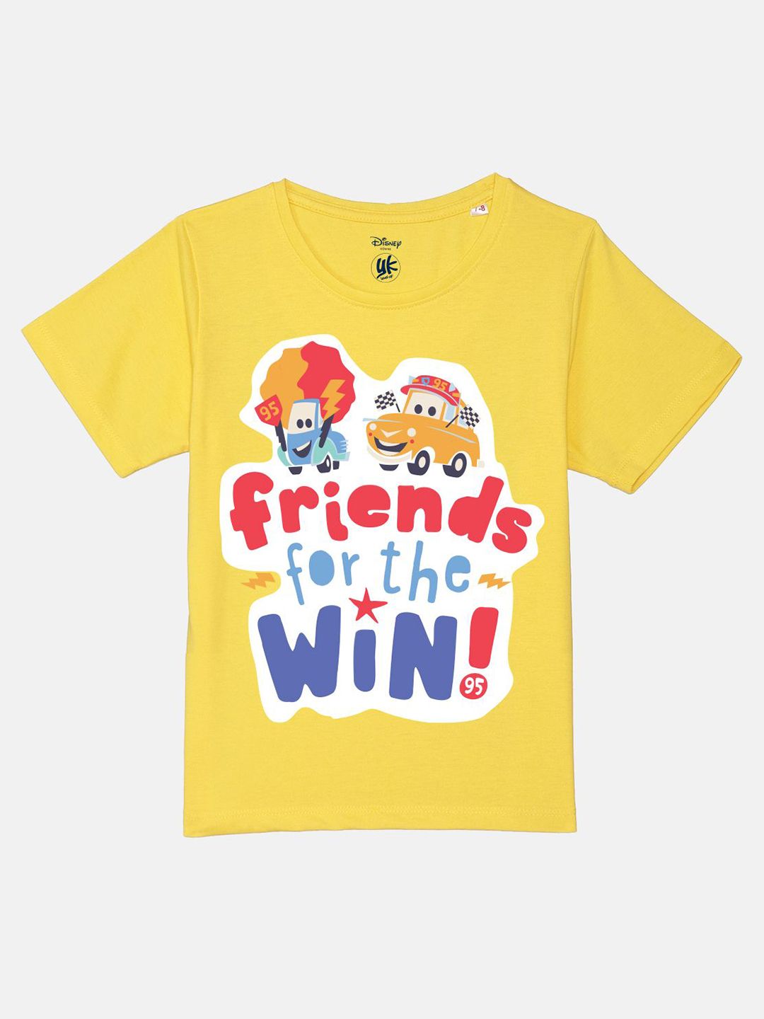 YK Disney Boys Cars Printed Pure Cotton Applique T-shirt-picture-30