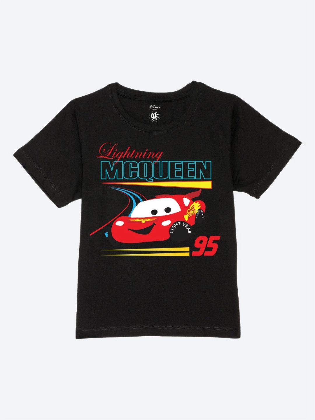 YK Disney Boys Cars Printed Pure Cotton Applique T-shirt-picture-24