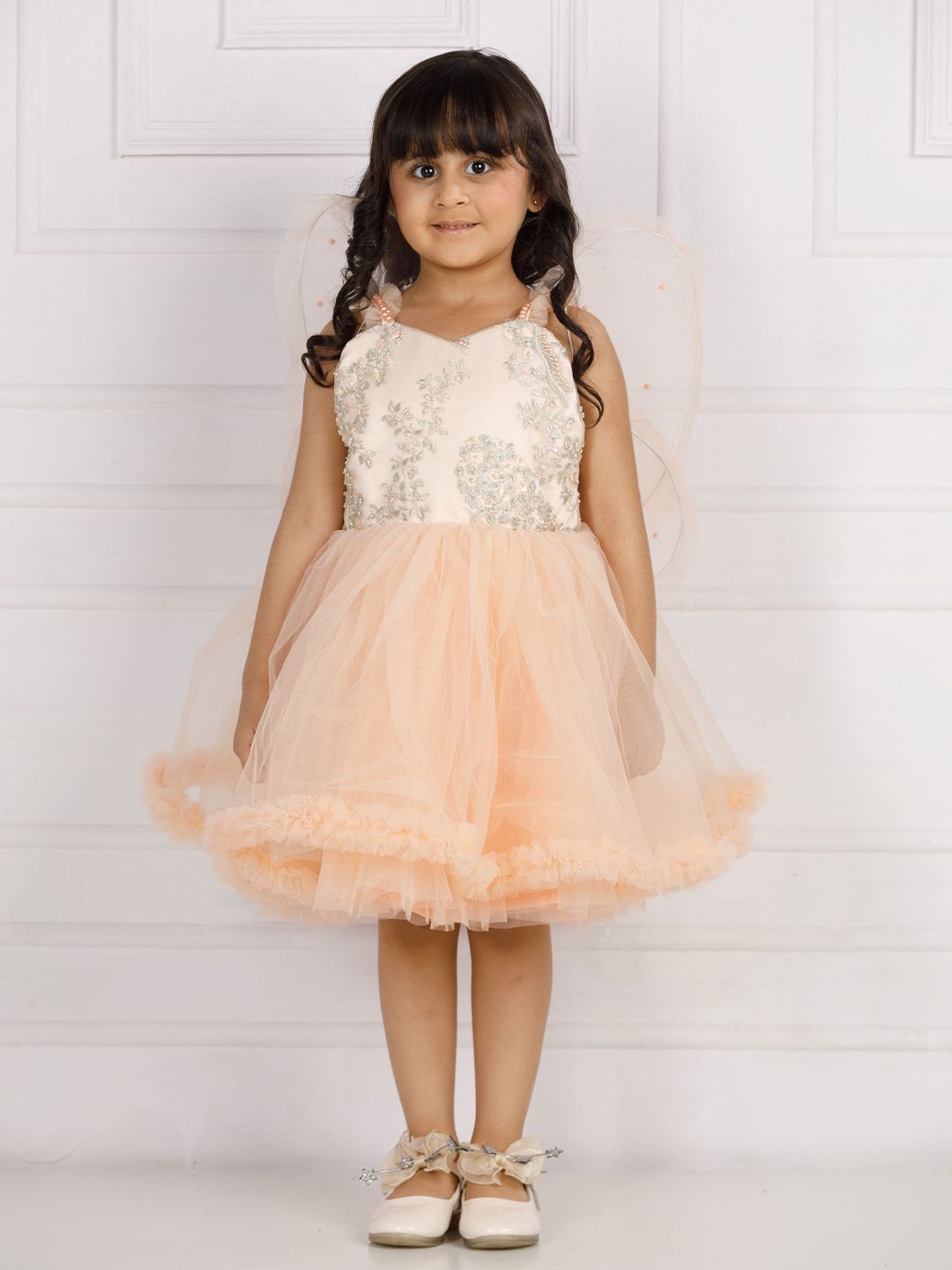 The Lush Affair Girls Embellished Fit & Flared Dress-image-7