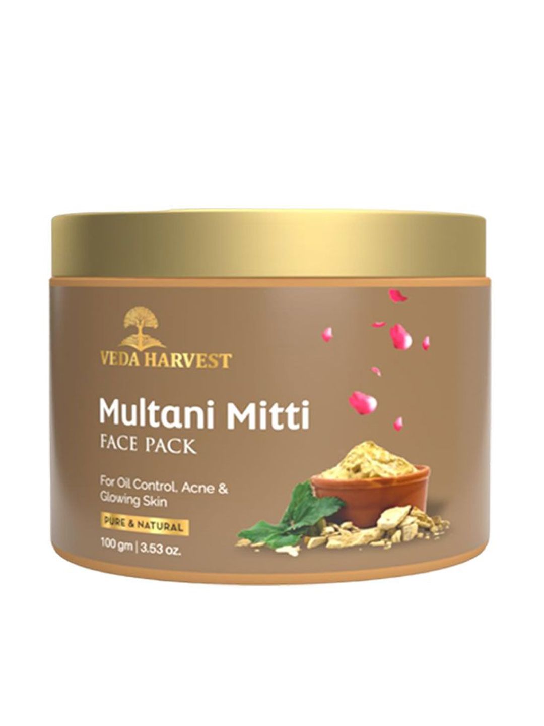 Veda Harvest Multani Mitti Face Pack For Hydrated & Glowing Skin - 100g-image-44