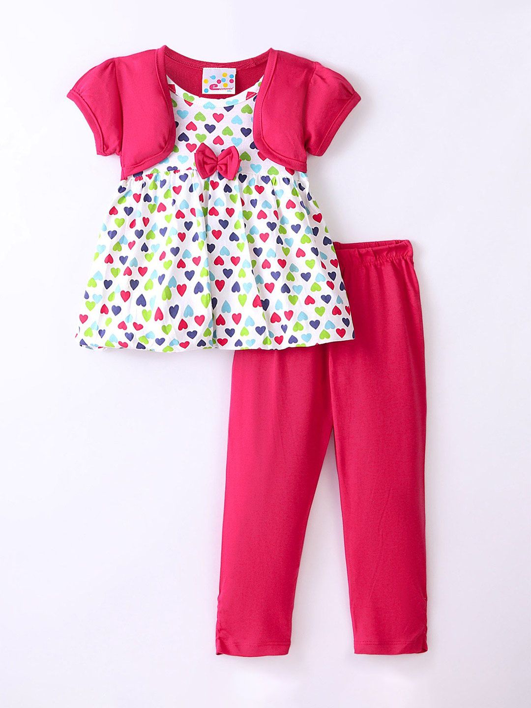 Eimoie Girls Printed Top with Leggings-picture-23