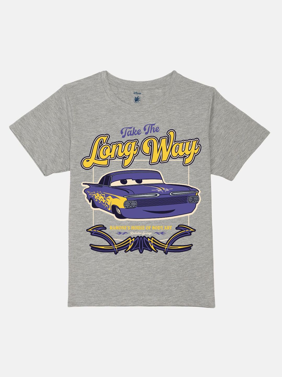 YK Disney Boys Cars Printed Pure Cotton Applique T-shirt-picture-35