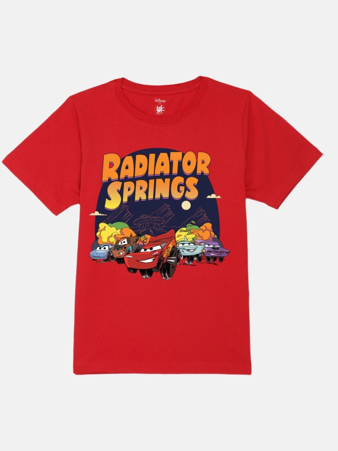 YK Disney Boys Cars Printed Pure Cotton Applique T-shirt-picture-28