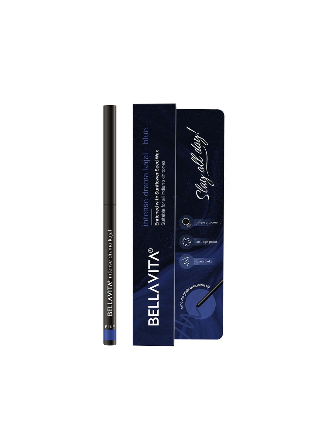 Bella Vita Organic Long Lasting Intense Drama Kajal Enriched With Almond Oil 0.3g - Blue-picture-44