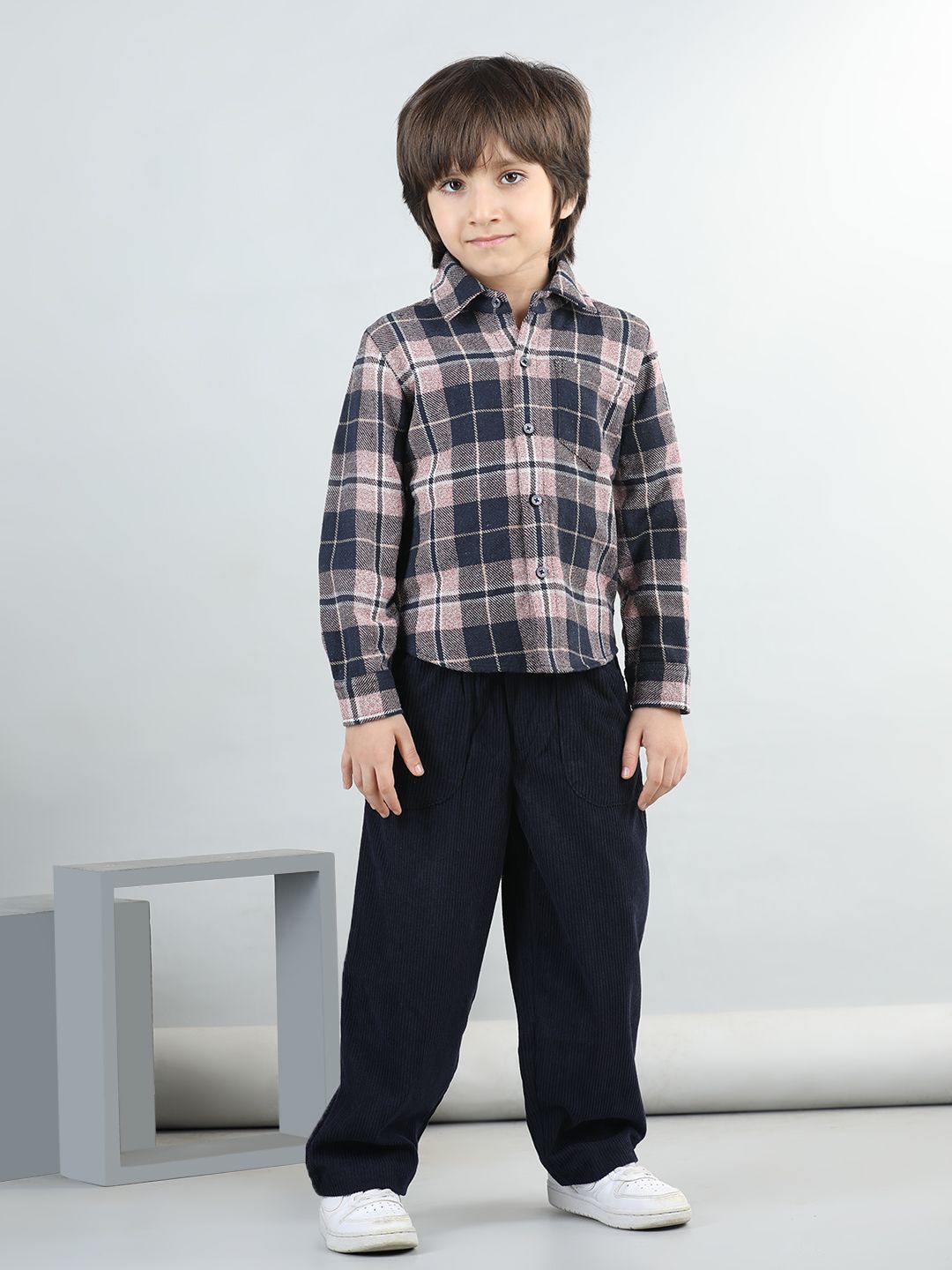 AWW HUNNIE Boys Checked Shirt with Trousers-picture-16
