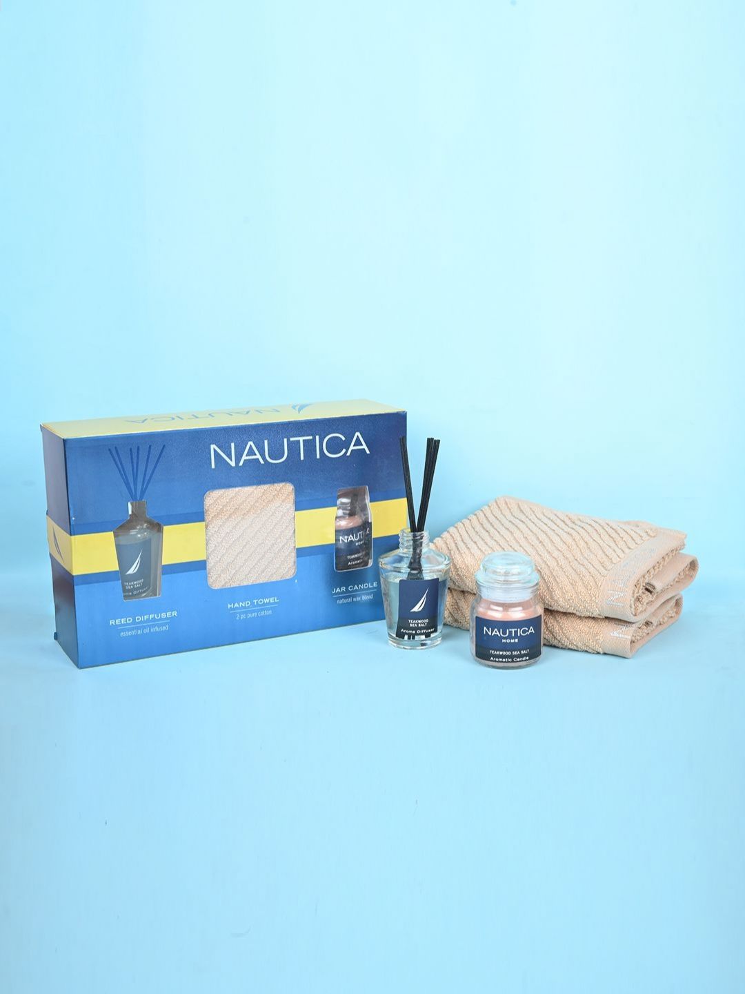 Nautica 4 Pieces Fluffy Zero Twist 100% Cotton Towel Gift Set-image-16