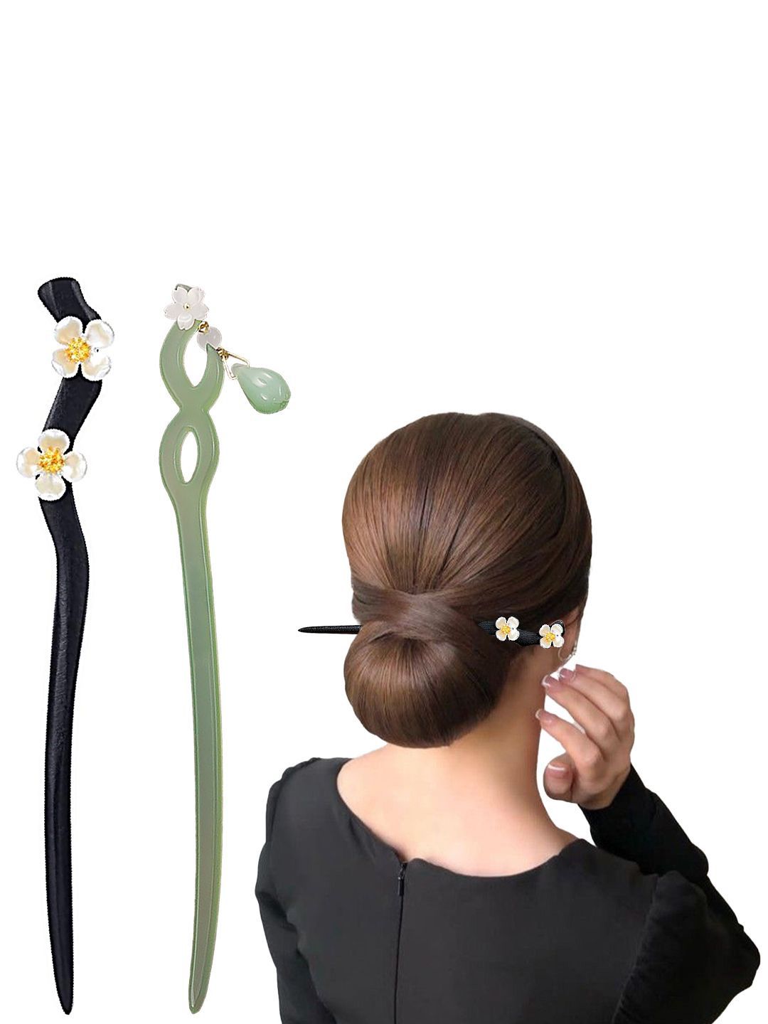 MAJESTIQUE Women Set of 2 Hairstick-picture-53
