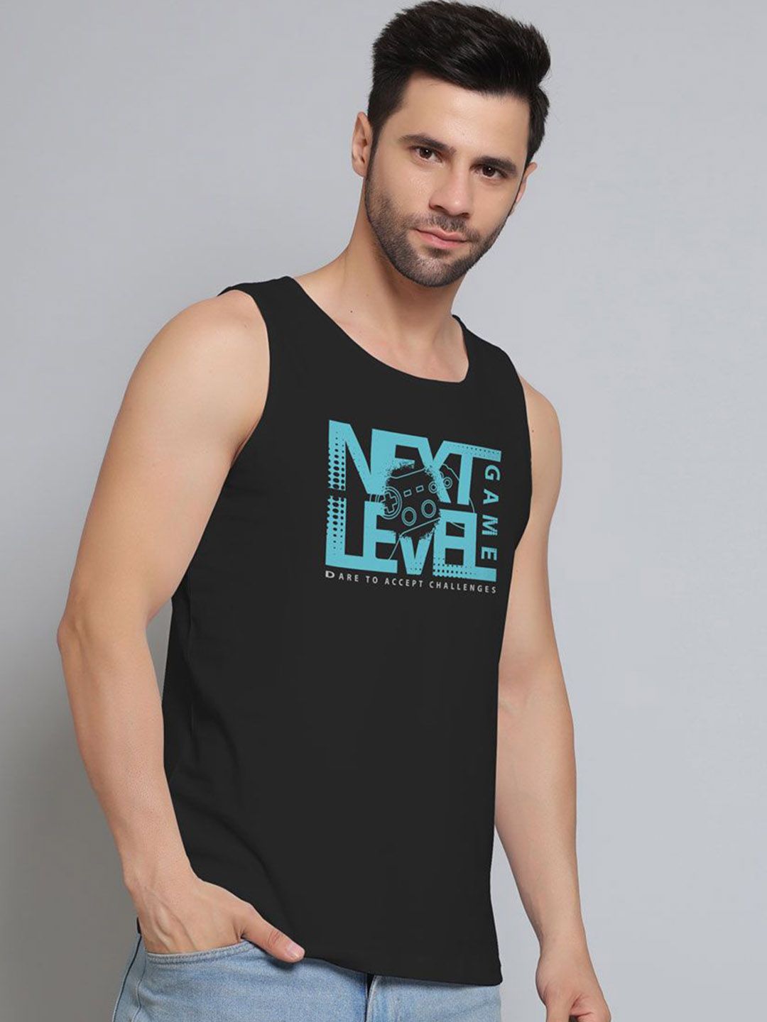 DAB SHARK Printed Gym Vest DS-SDO-030-BK-XS-Black-picture-33