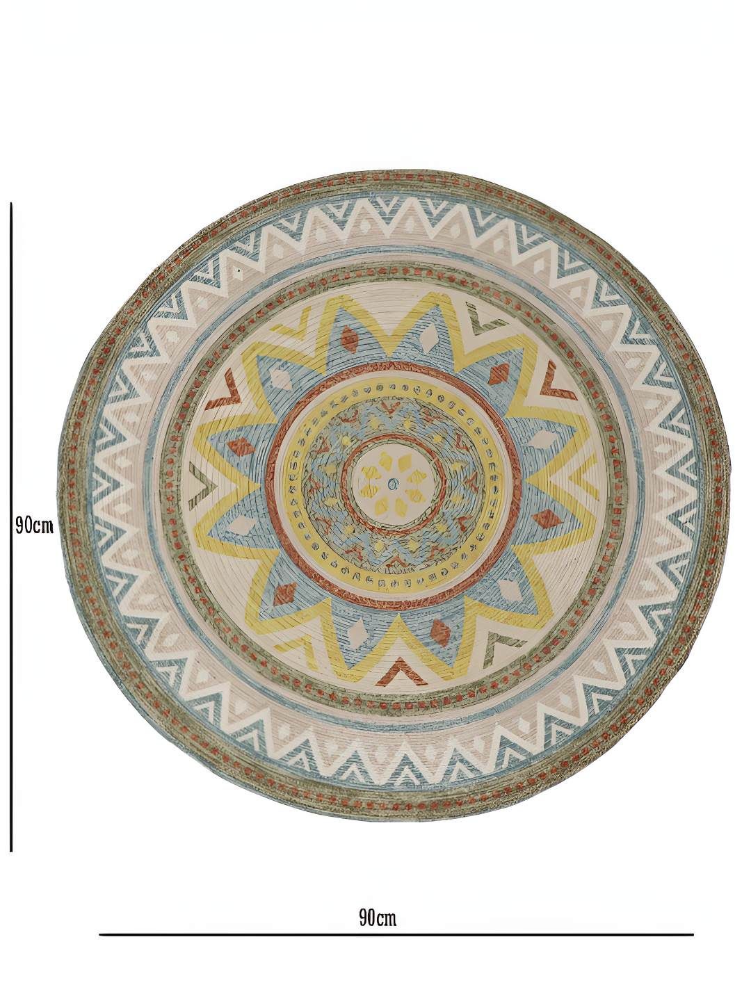 BELLA TRUE Yellow & Blue Cotton printed Floor Mats & Dhurries-image-38