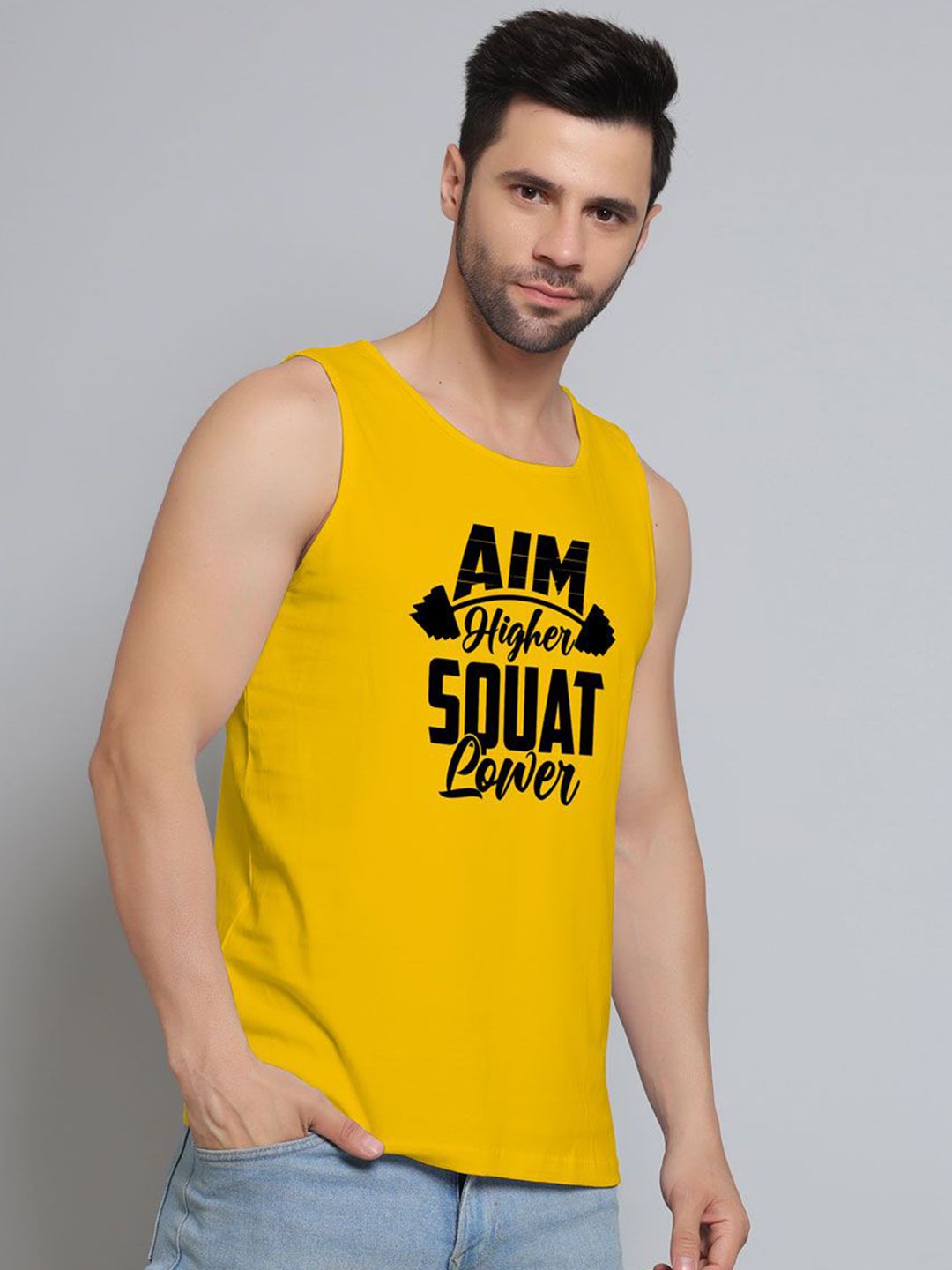 DAB SHARK Printed Cotton Gym Innerwear Vests-picture-18