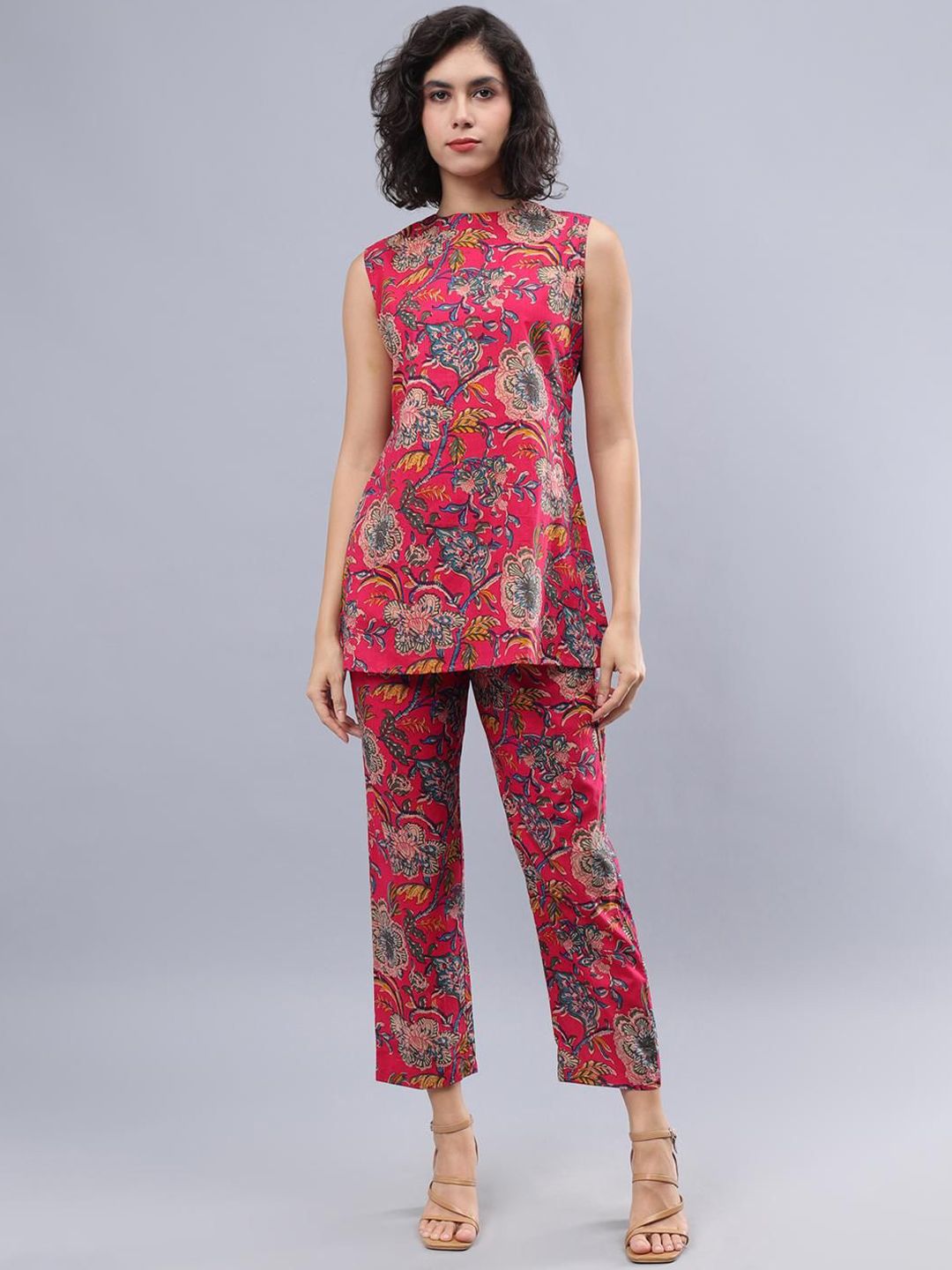 CORDSET Printed Pure Cotton Tunic & Trousers Co-Ords-picture-28