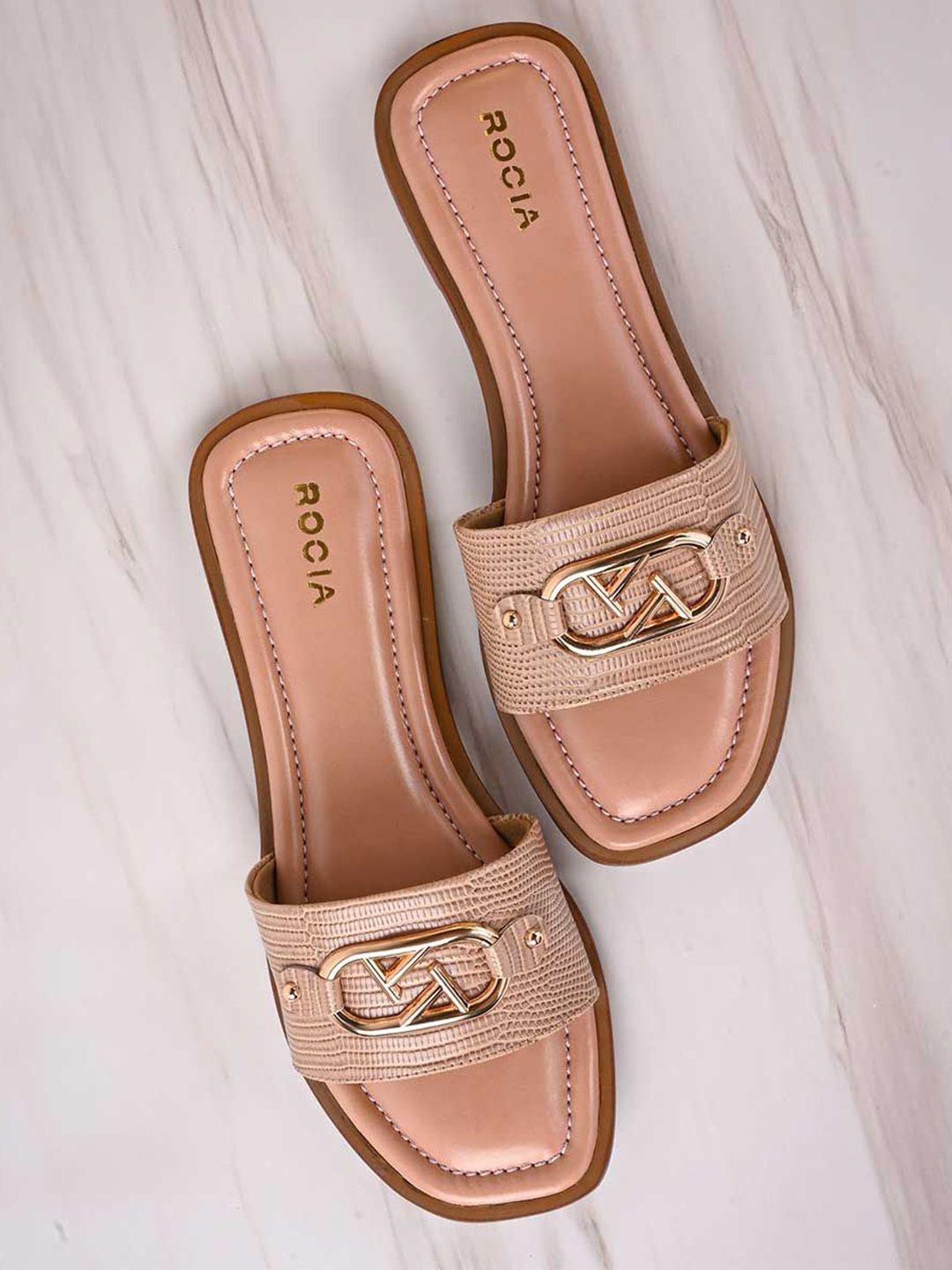 Rocia Women Open Toe Flats with Buckles-picture-41