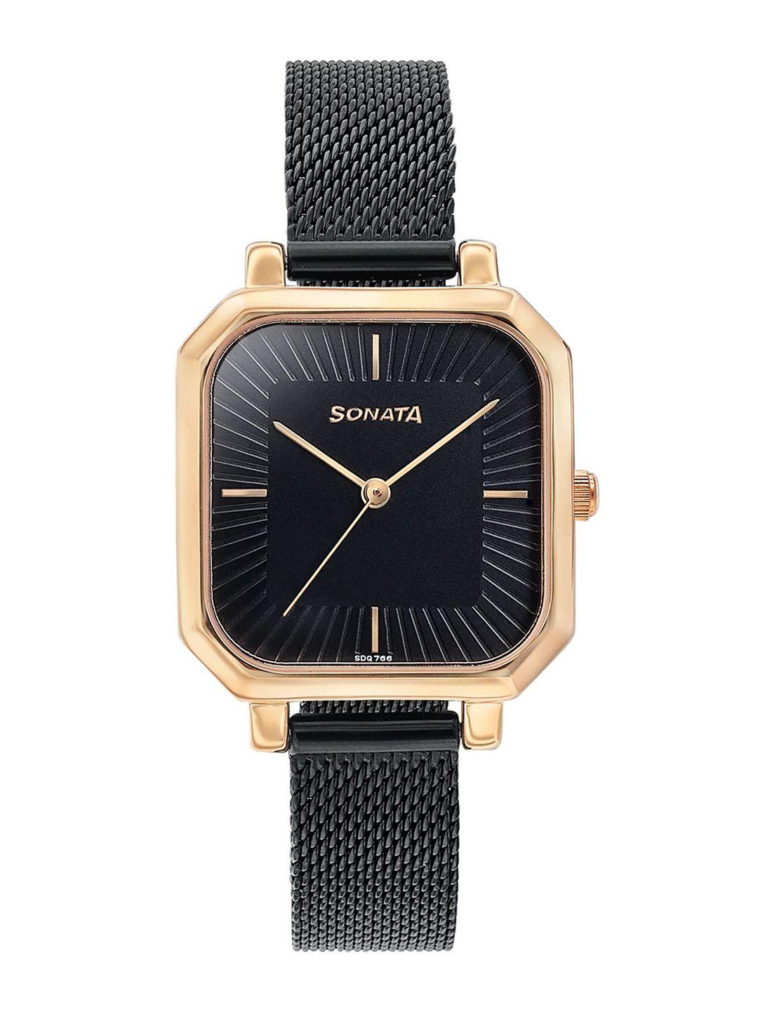 Sonata Women Brass Printed Dial & Stainless Steel Bracelet Style Straps Analogue Watch 87072KM01-picture-30