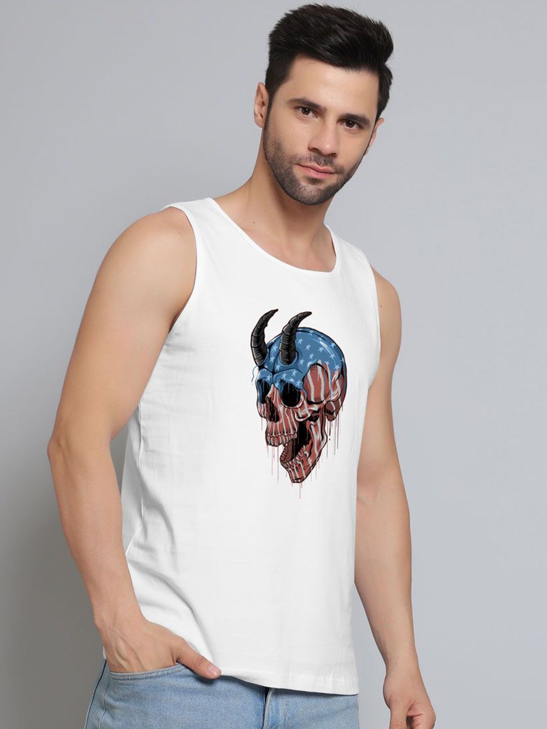 DAB SHARK Printed Cotton Innerwear Vests-image-13