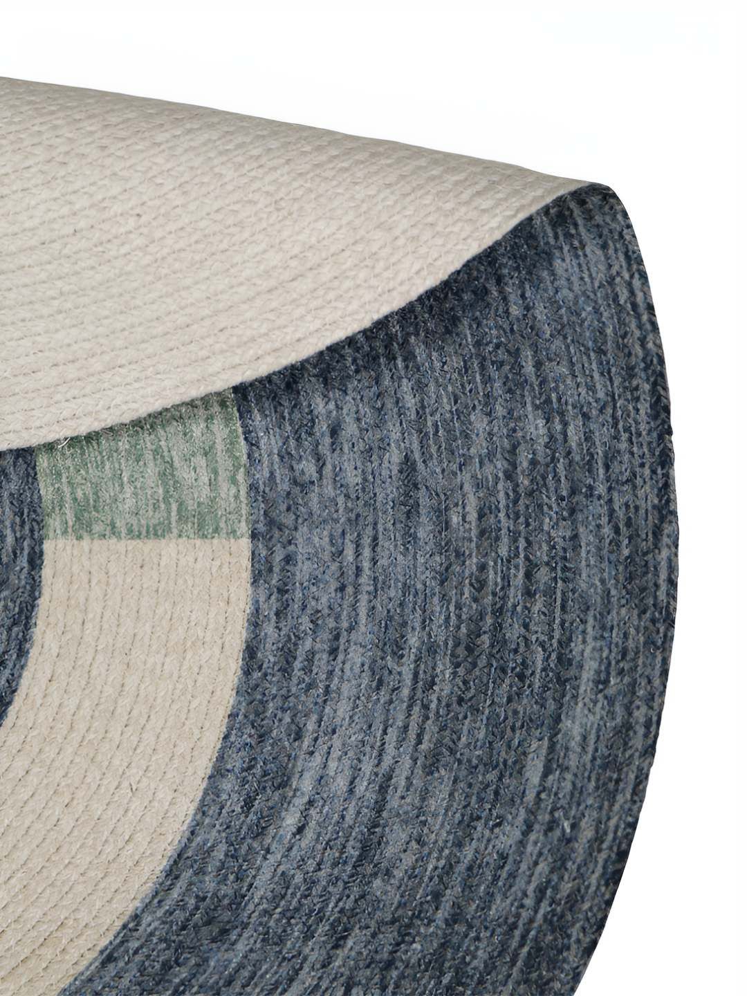 BELLA TRUE Blue & Green Printed Cotton Dhurries-picture-39