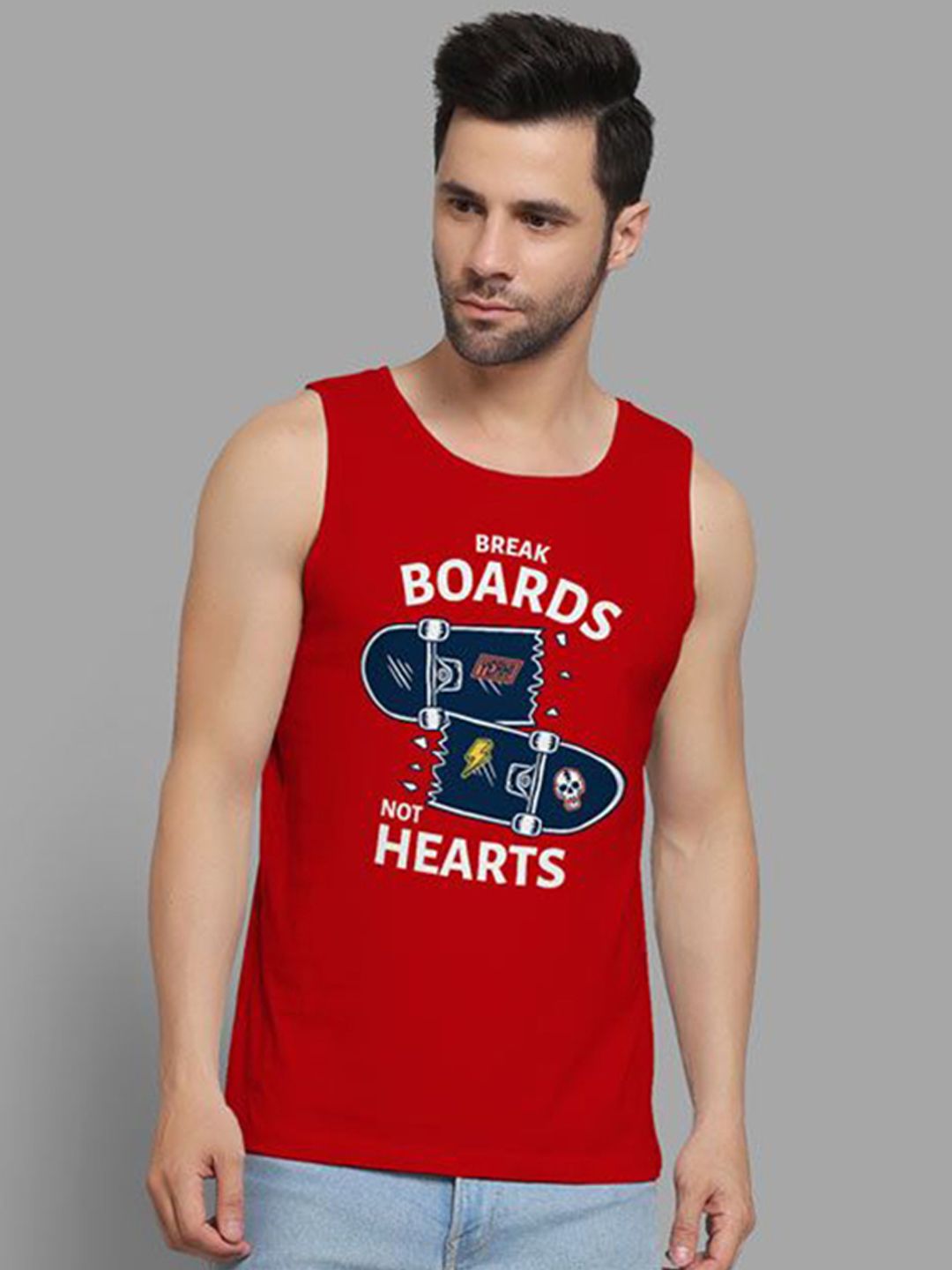 DAB SHARK Printed Cotton Sleeveless Gym Vest
DS-SDO-08-RD-XS-picture-23