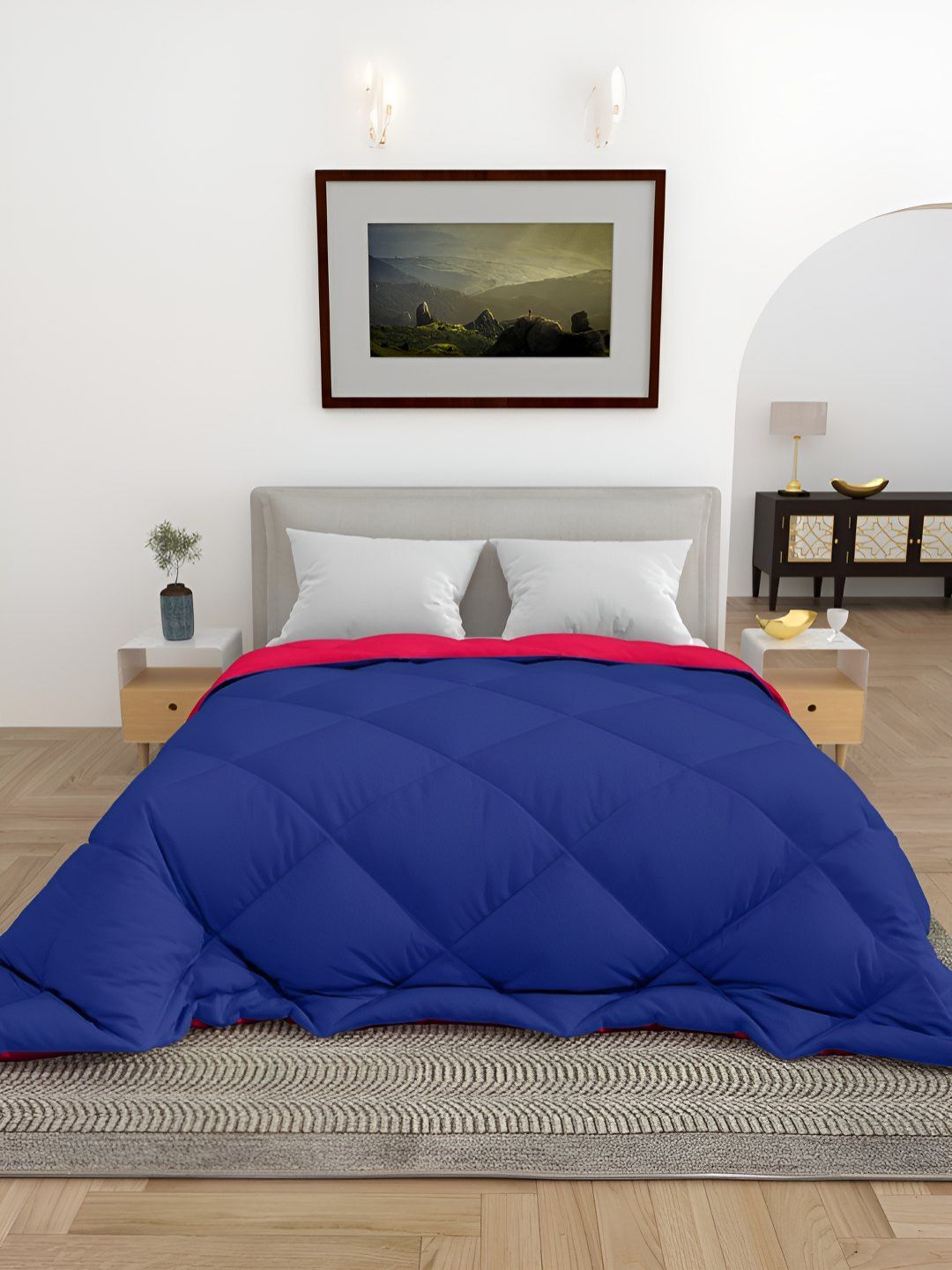 tundwal's Pink & Blue Heavy Winter Double Bed Comforter-image-44