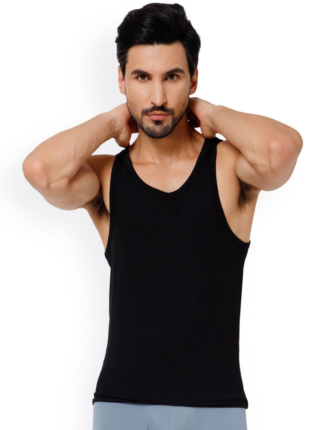 OXYZONE Breathability Basic Innerwear Vests ALONA _BLACK-image-44