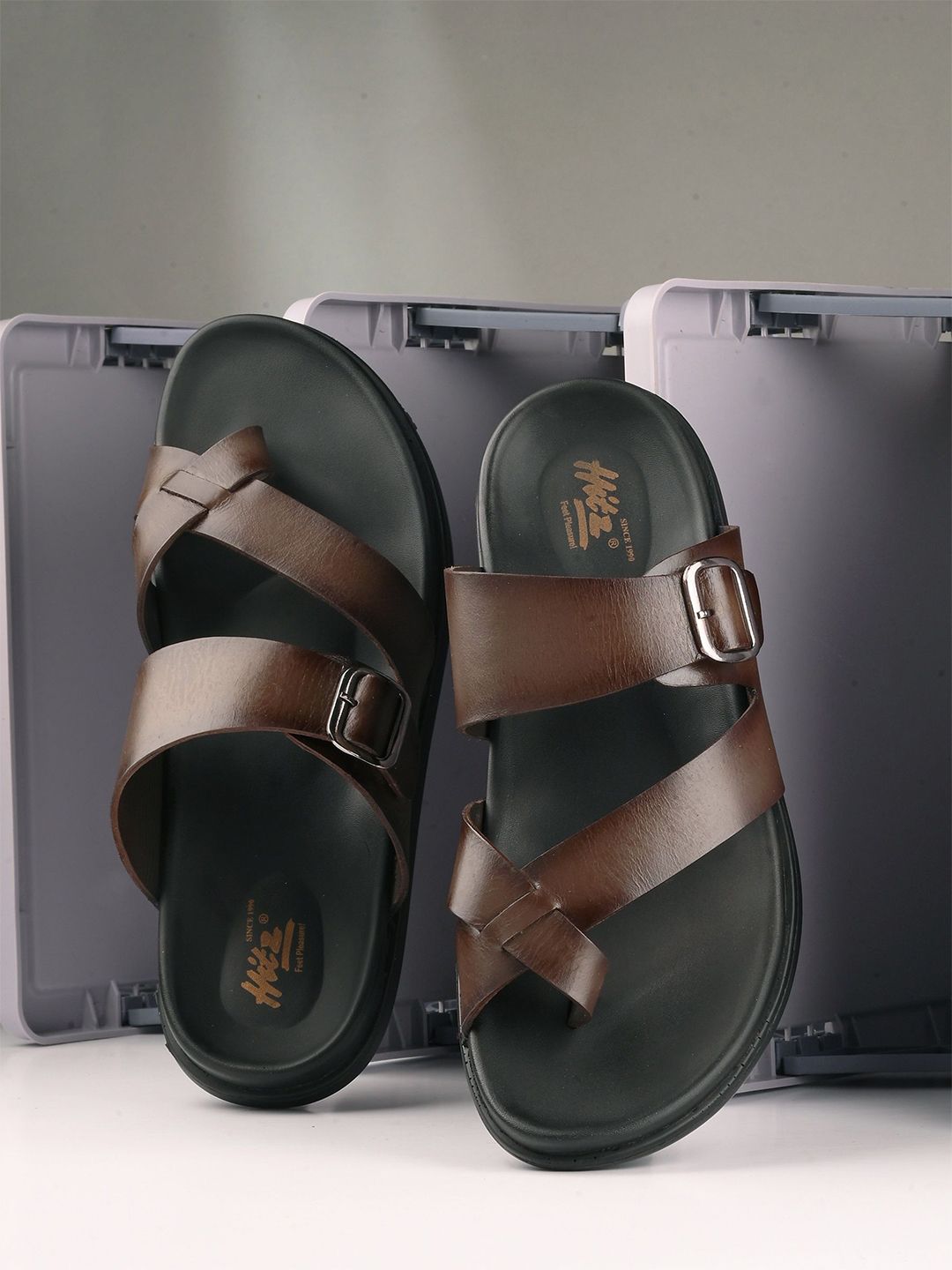 Hitz Men Leather Comfort Sandals