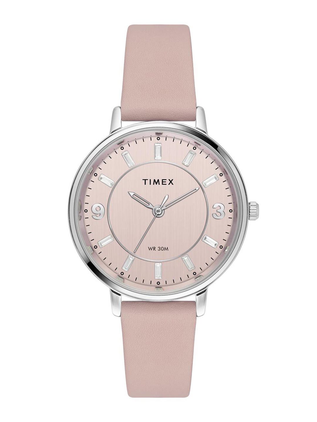 Timex Women Brass Embellished Dial & Leather Straps Analogue Watch TWEL15816-picture-19