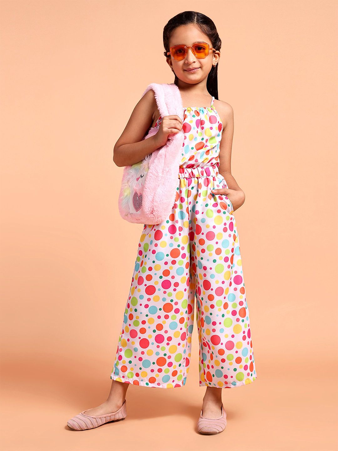 YK Girls Printed Sleeveless Basic Jumpsuit-image-24