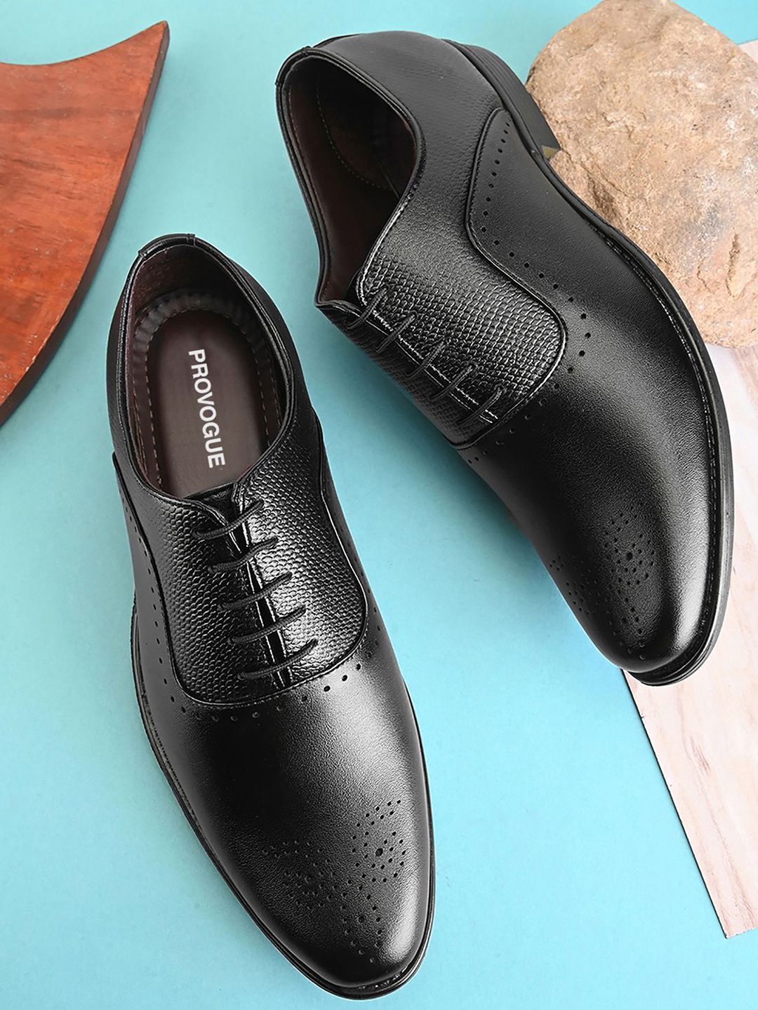 Provogue Men Synthetic Leather Formal Oxfords-image-49