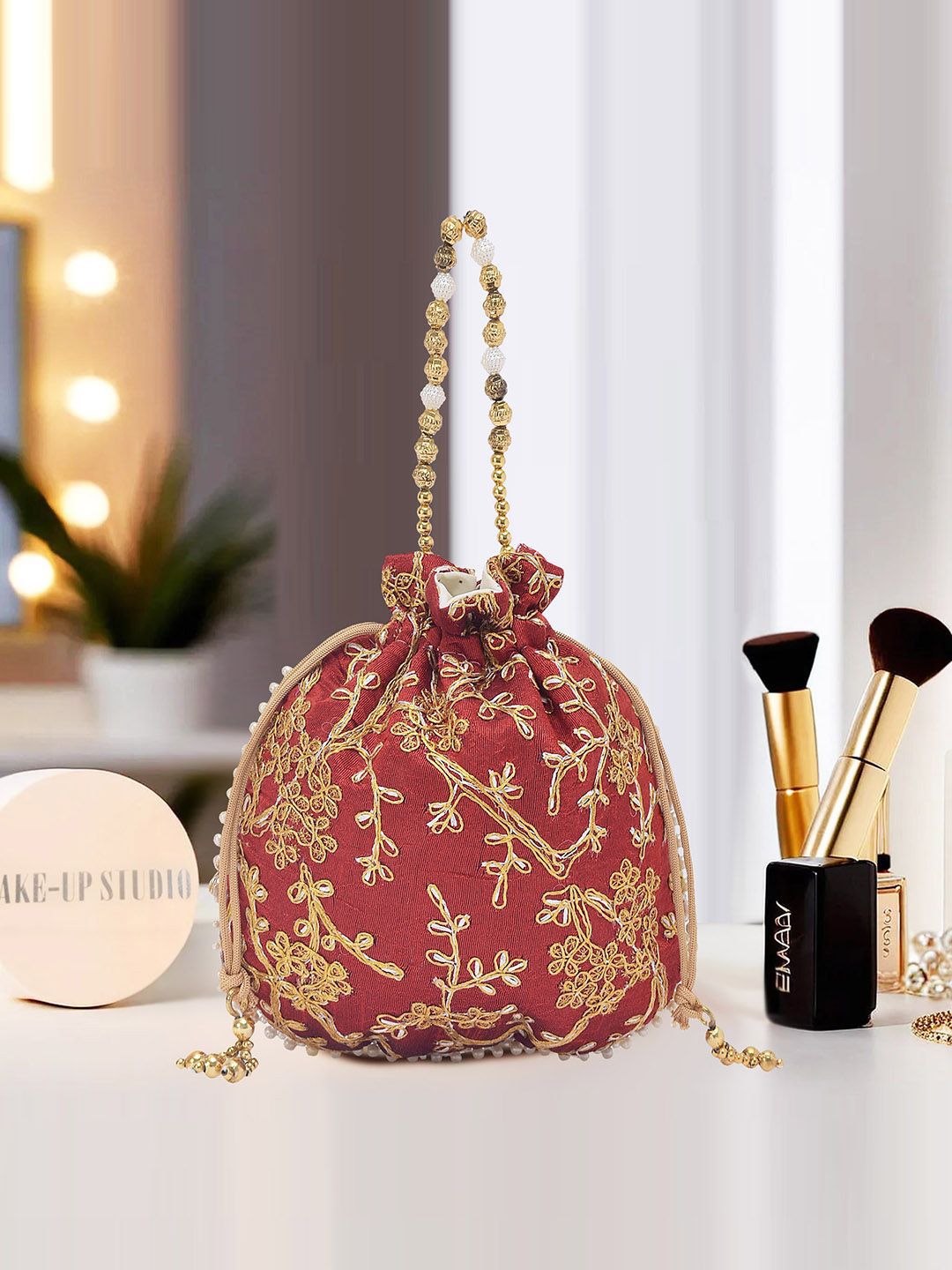 Kuber Industries Unisex Embroidered Potli Clutch-picture-29