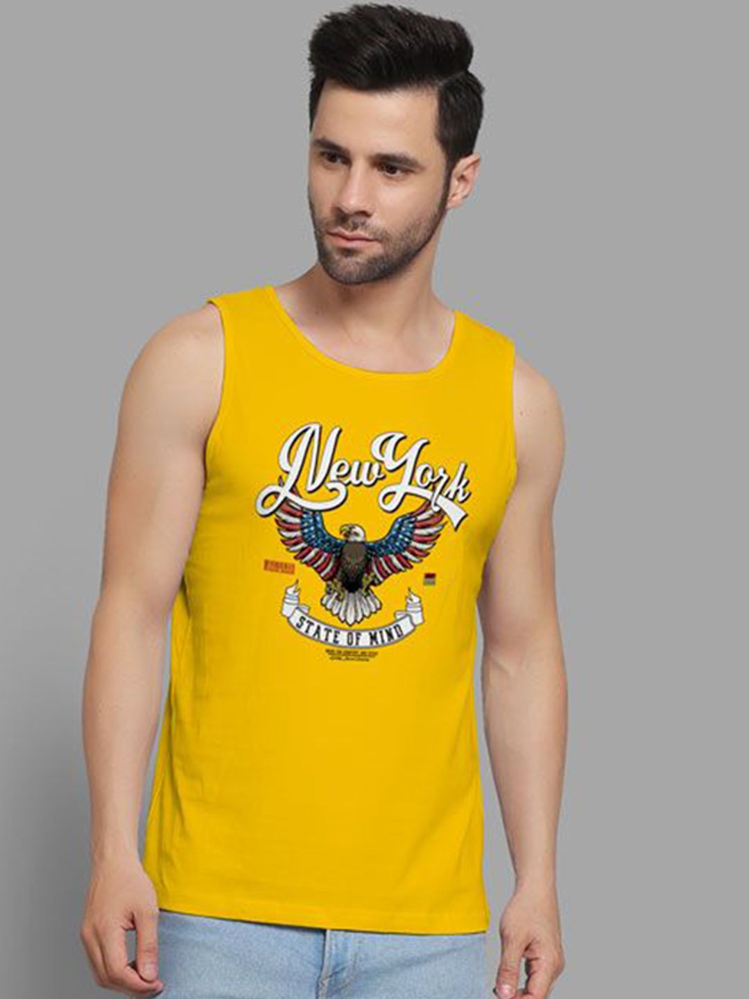 DAB SHARK Men Printed Innerwear Gym Vests-picture-19