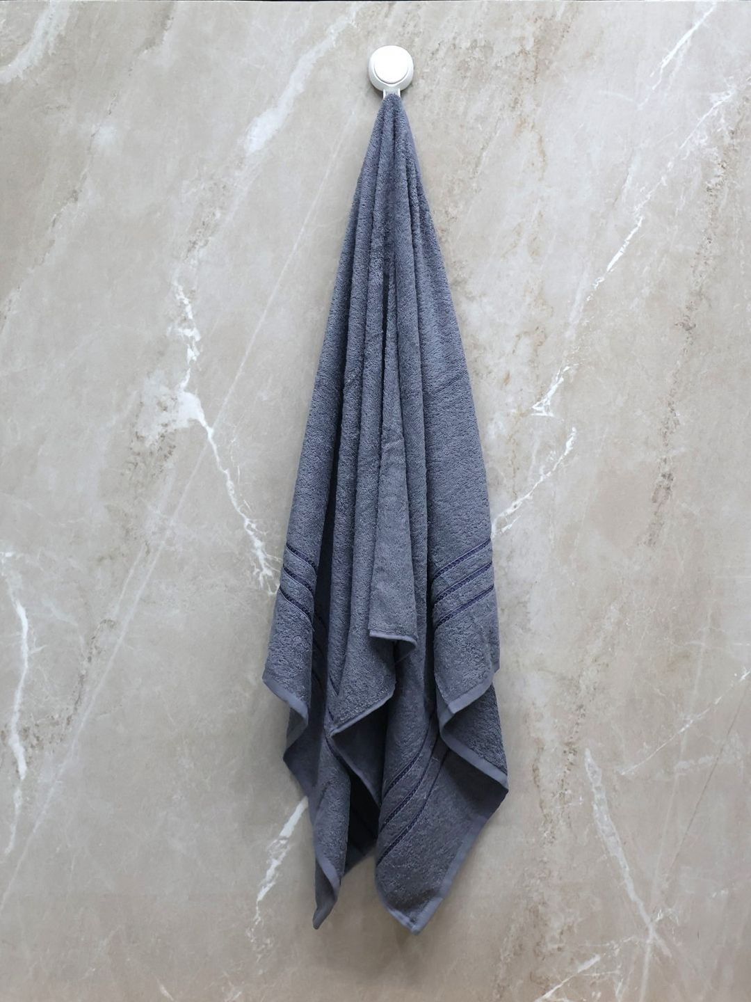BOMBAY DYEING Grey 4 Piece Cotton 400 GSM Towel Set-image-47