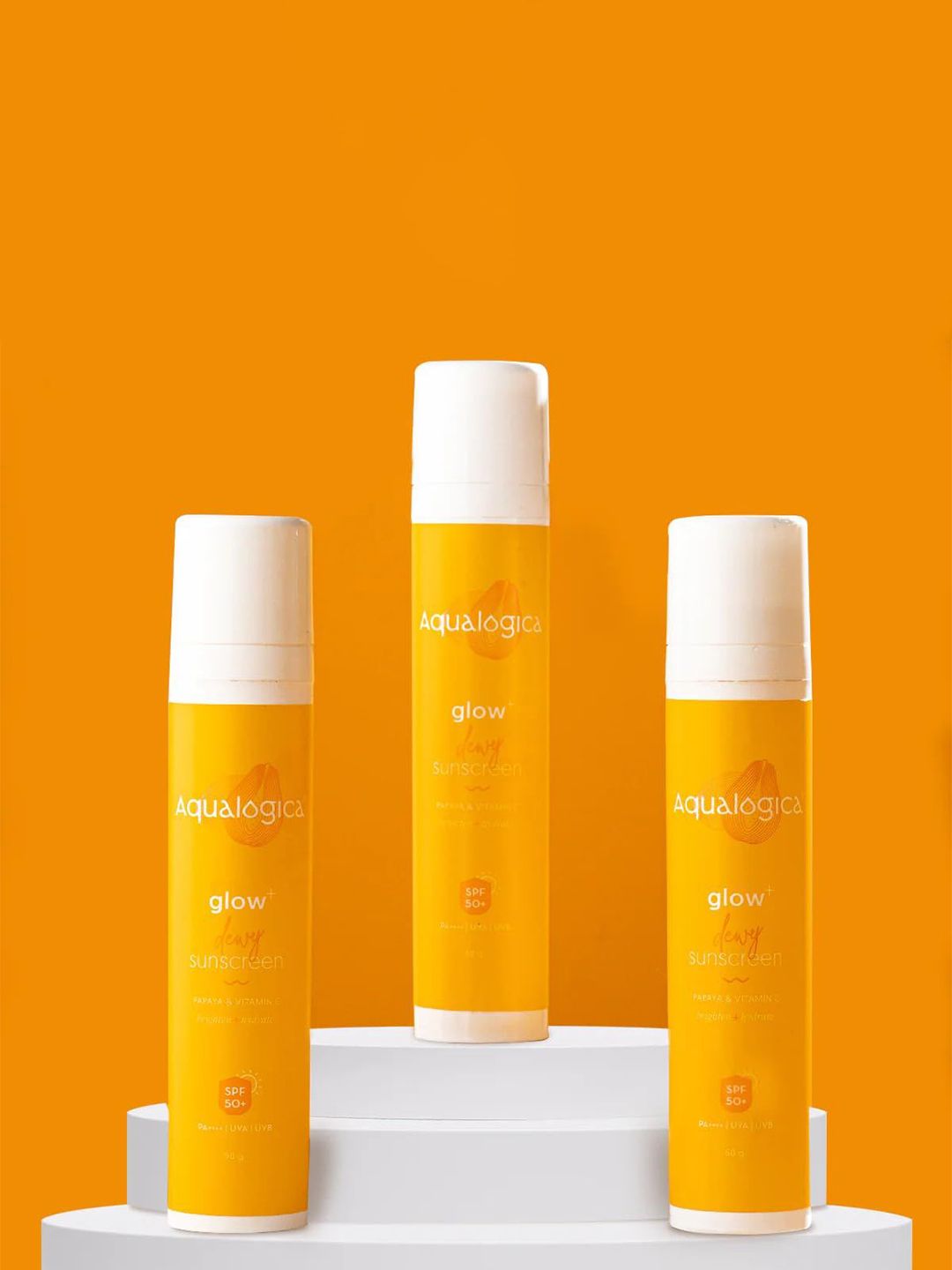 Aqualogica Set Of 3 Glow+Dewy Sunscreen SPF50 PA++++ - 50g Each-picture-25