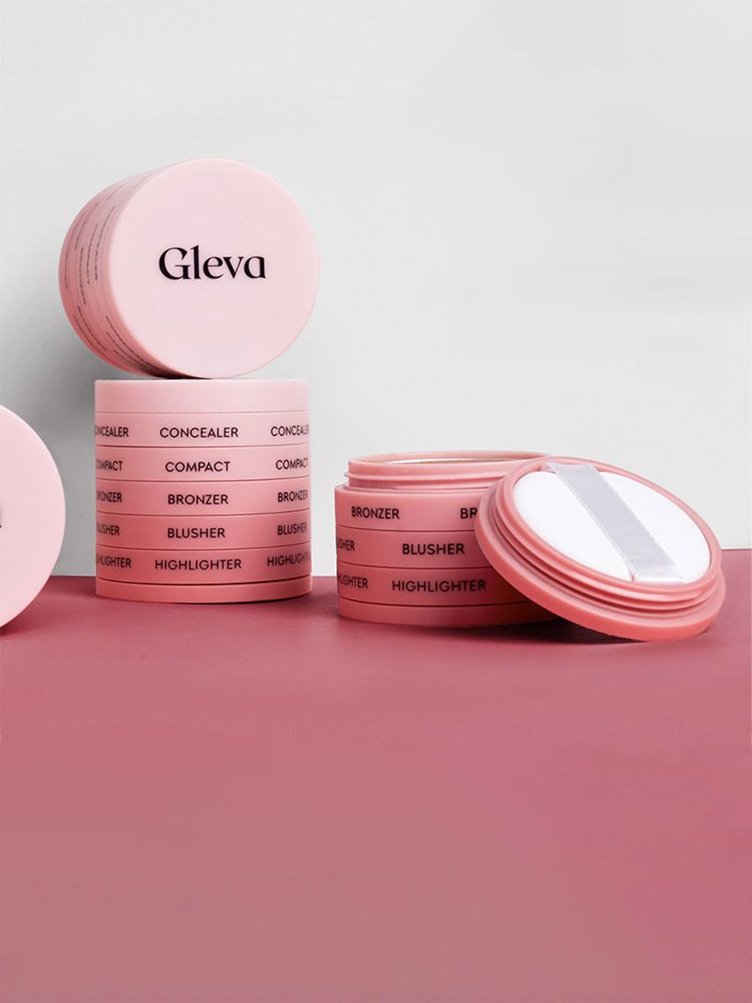 Gleva 5-In-1 Makeup Stack-Concealer, Compact, Bronzer, Blusher, Highlighter-20g