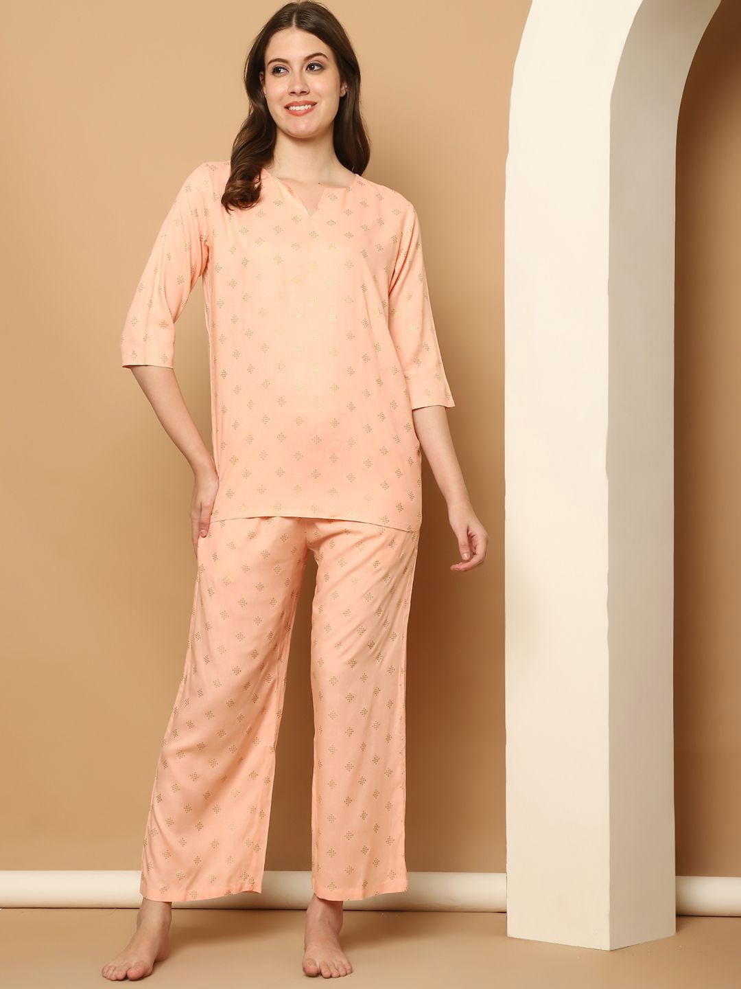 Purple State Women Printed Night suit-picture-16