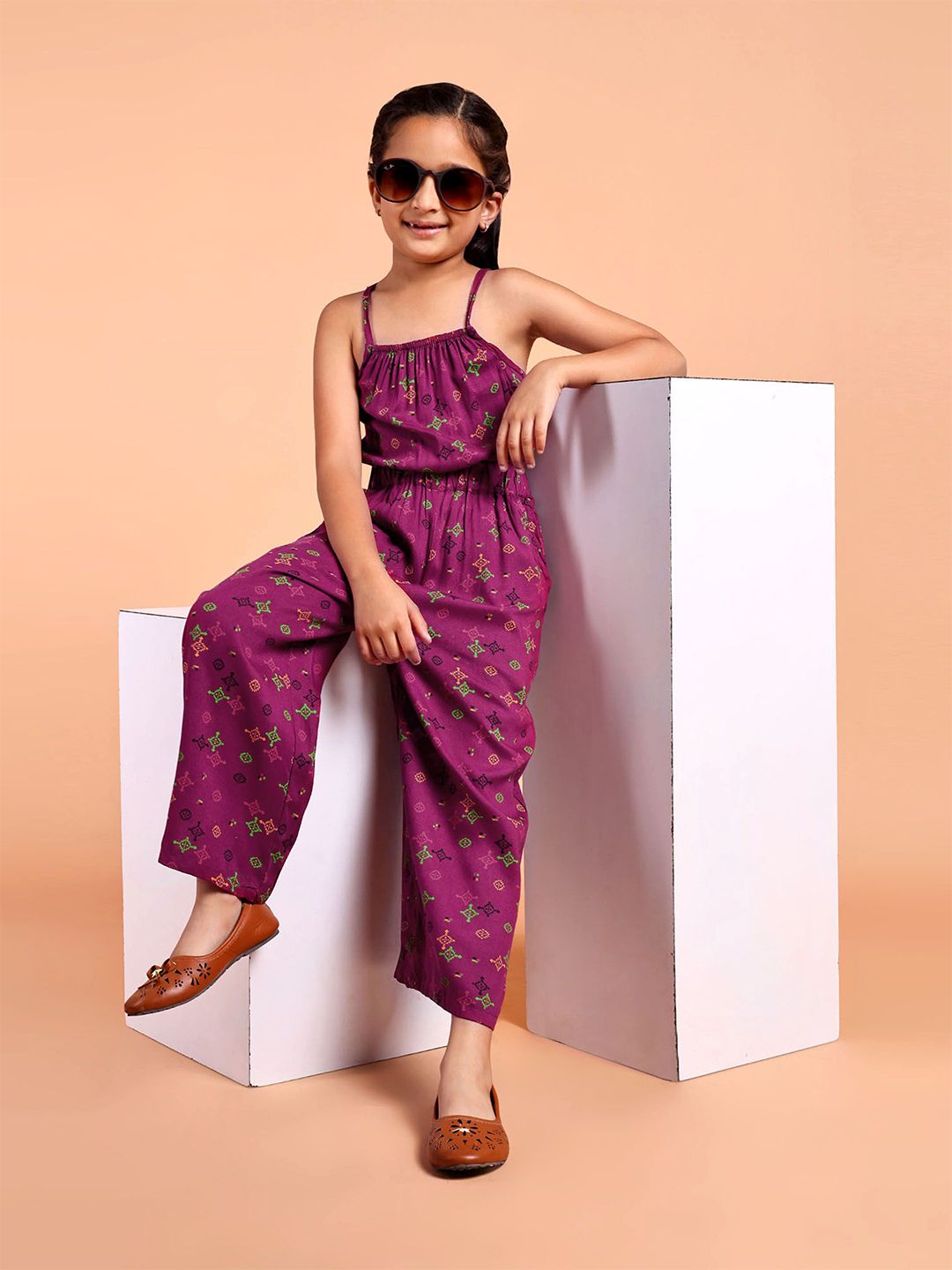 YK Girls Printed Sleeveless Basic Jumpsuit-picture-22