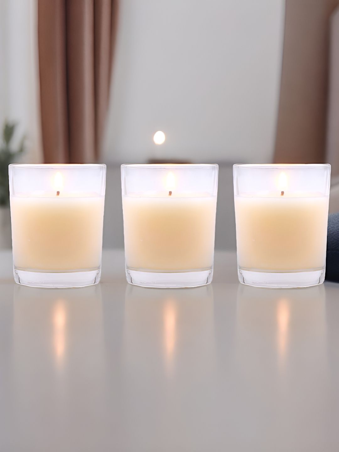 HOSLEY White 3 pieces Jar Candle-picture-13