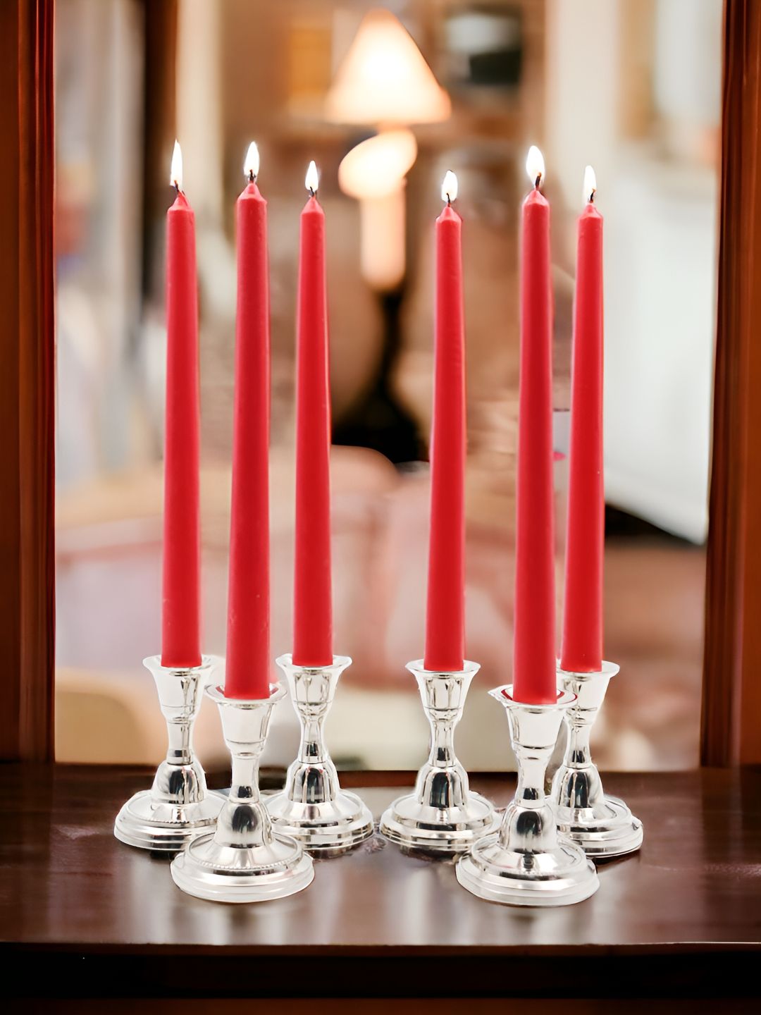 HOSLEY Red 6 pieces Pillar Candle-picture-47