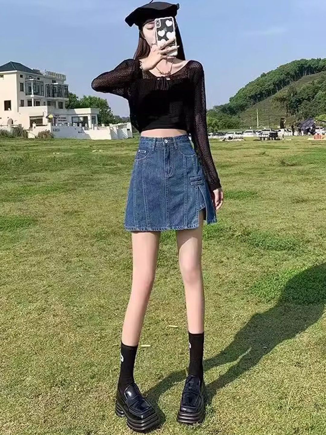 StyleCast Pure Cotton A-line Mini Skirts-picture-24