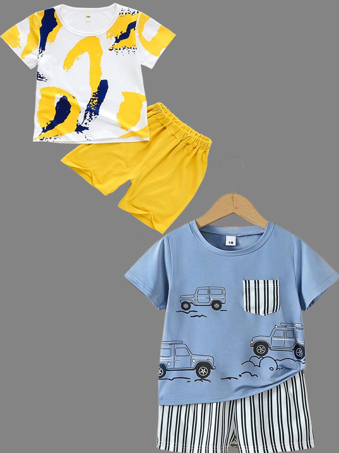 BAESD Unisex Kids Printed T-shirt with Shorts-picture-10