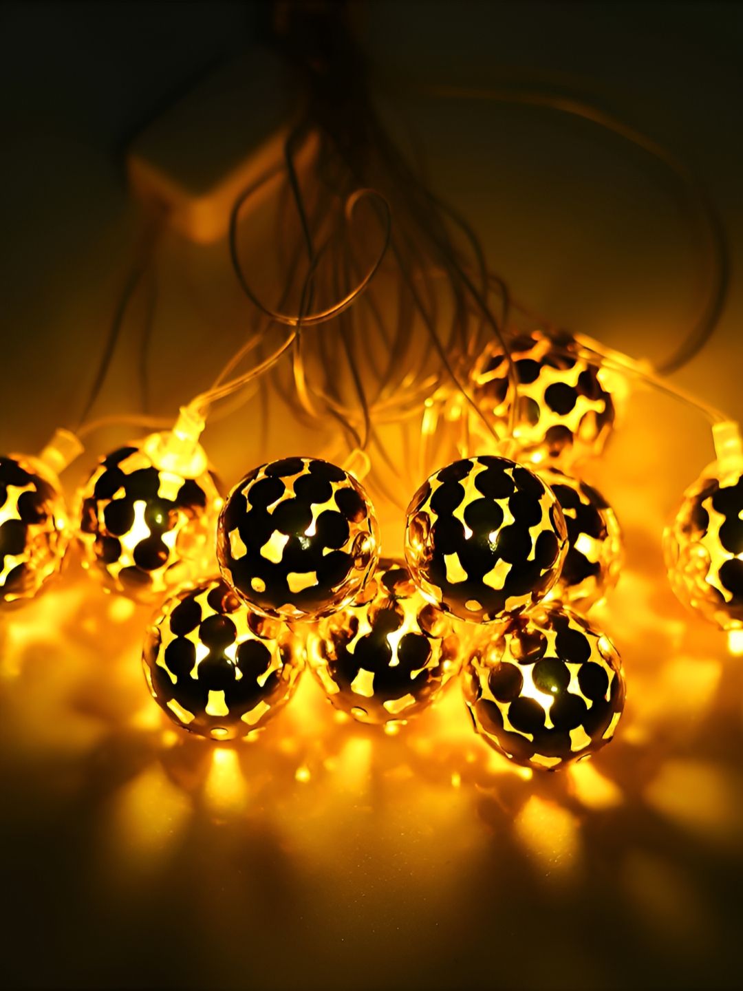 artisyn eCraftIndia Yellow Moon Shape Color Changing String Lights-picture-44
