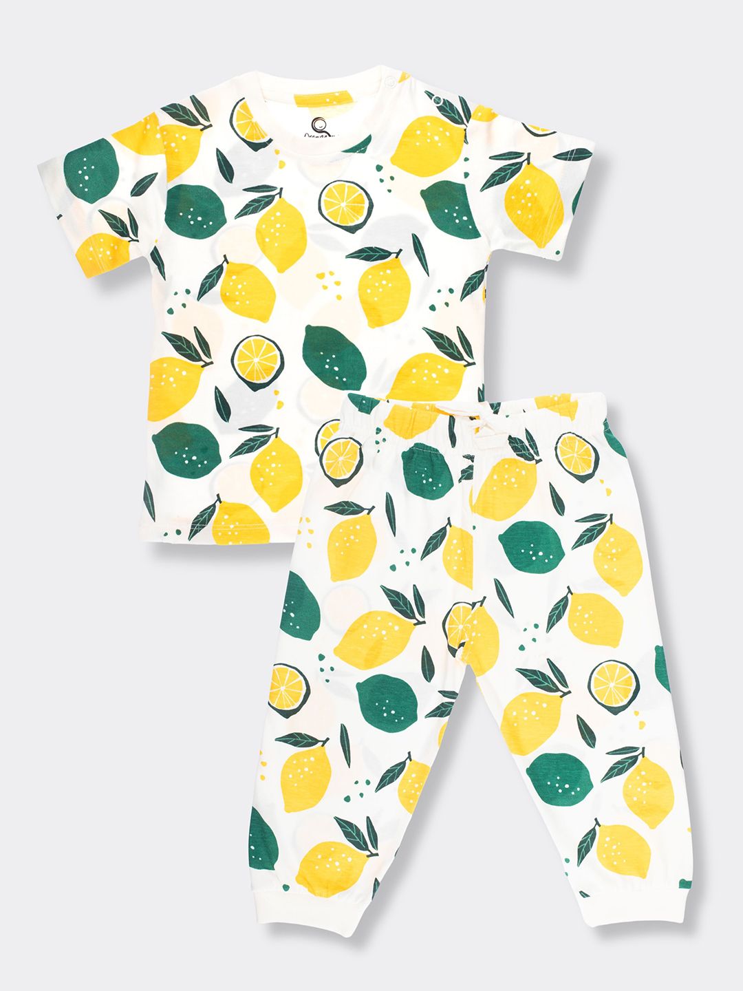 Orange Sugar Unisex Kids Printed T-shirt with Pyjamas-picture-58