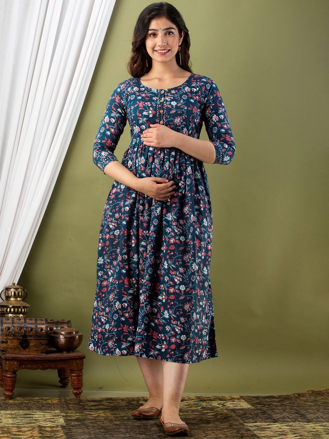 MURLI KURTI Floral Printed Cotton Anarkali Kurta-picture-11