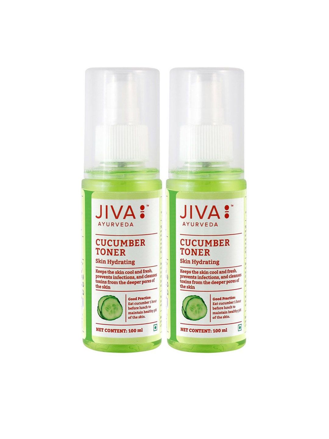 Jiva Set Of 2 Cucumber Toner Rejuvenates Skin & Restores Ph Balance-100ml Each-image-42