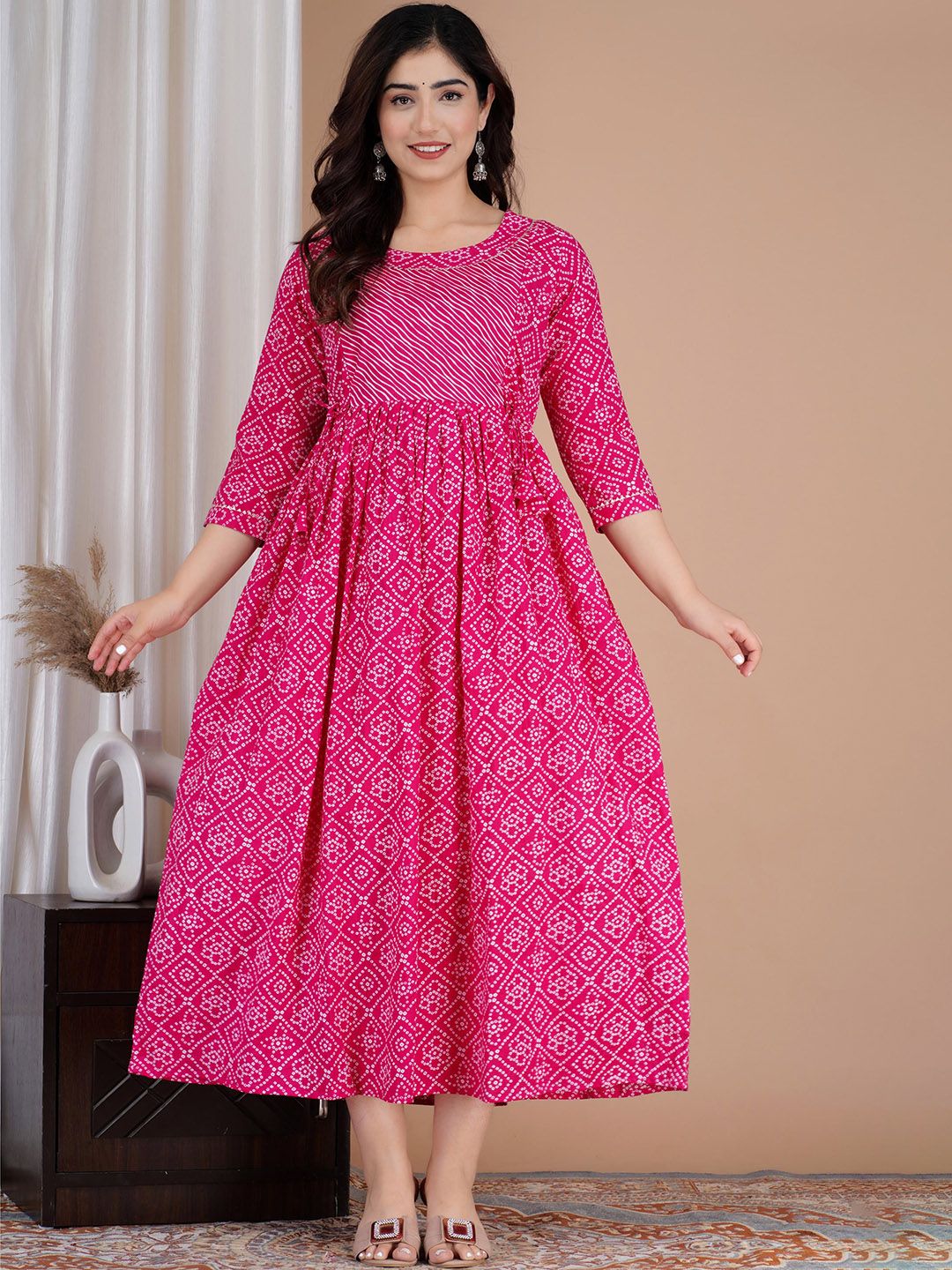 MURLI KURTI Women Printed Mirror Work Anarkali Kurta-image-8