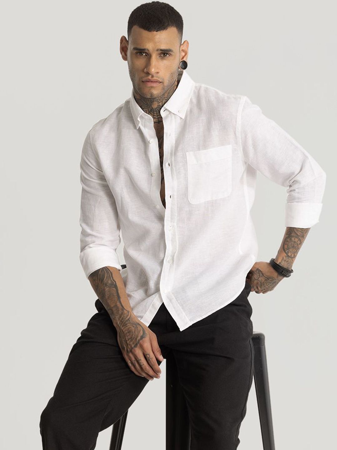 Snitch Men Smart Slim Fit Opaque Casual Shirt-picture-18