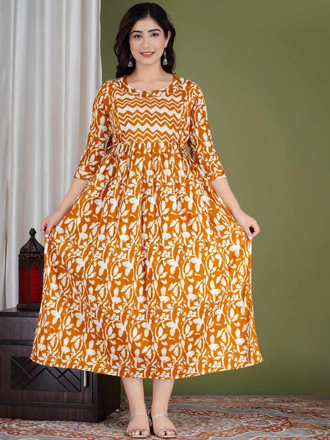 MURLI KURTI Women Printed Thread Work Anarkali Kurta-picture-45